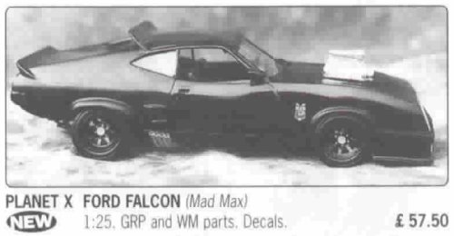 Planet X Mad Max Interceptor Model Kit Advertisment