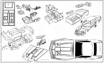 Rebellion Mad Max Interceptor Model Kit Instruction Sheet